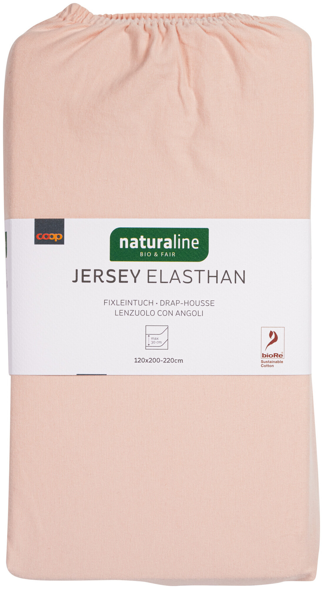 Image of Naturaline Textil Bio Fixl. Jersey EA 120x200 rosa