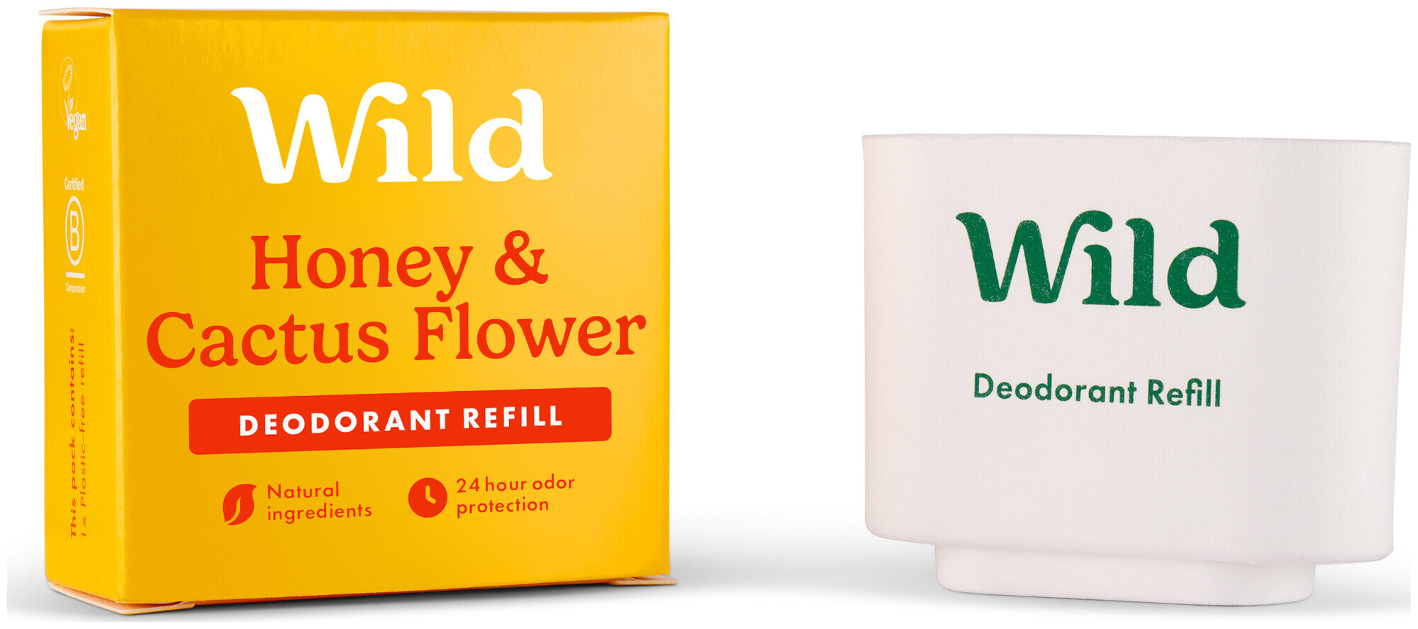 Image of Wild Deo Stick Nachfüllpack, Honey & Cactusflower Nachfüllpack, 40gr
