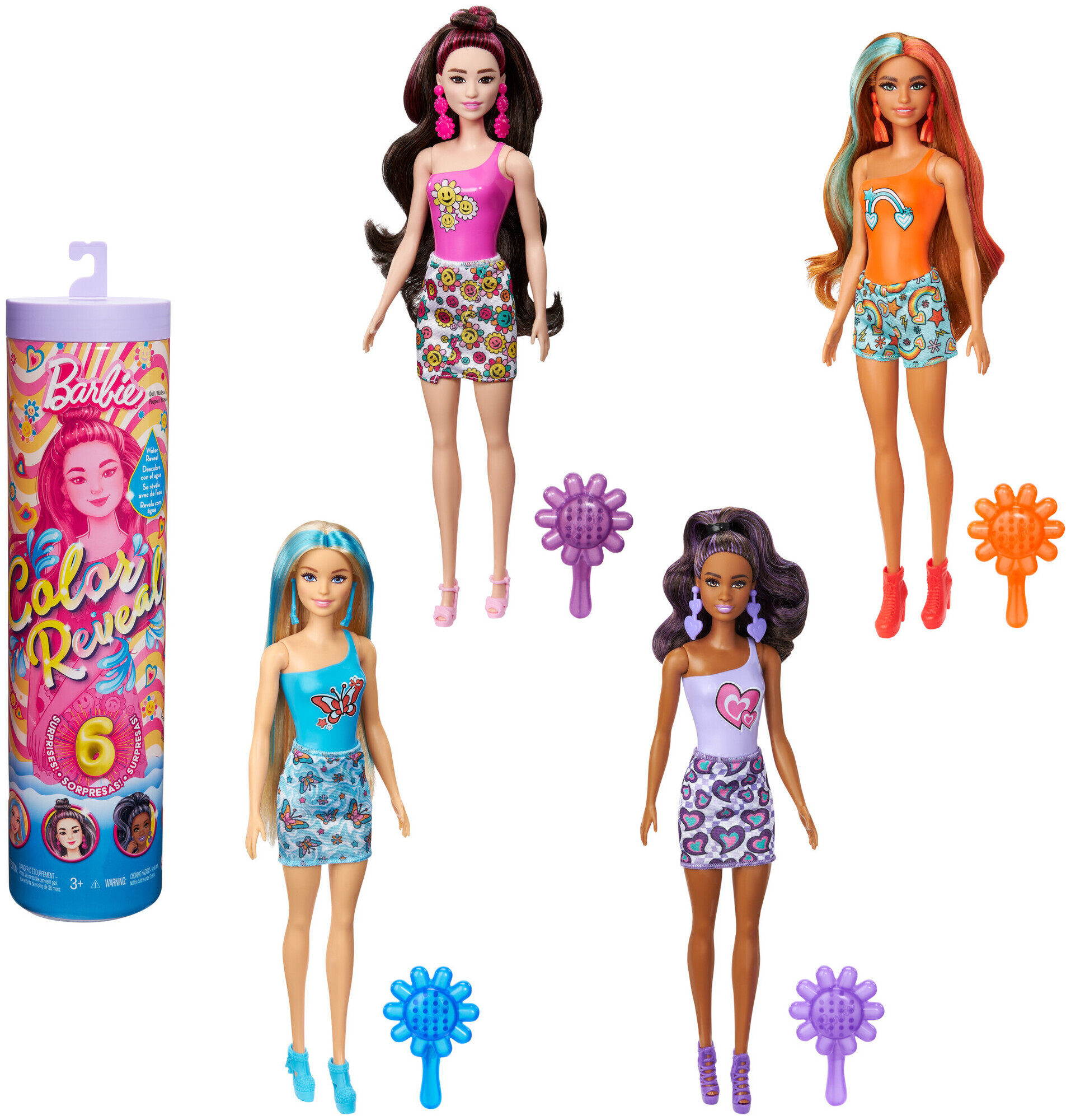 Image of Barbie Color Reveal Rainbow Groovy Serie