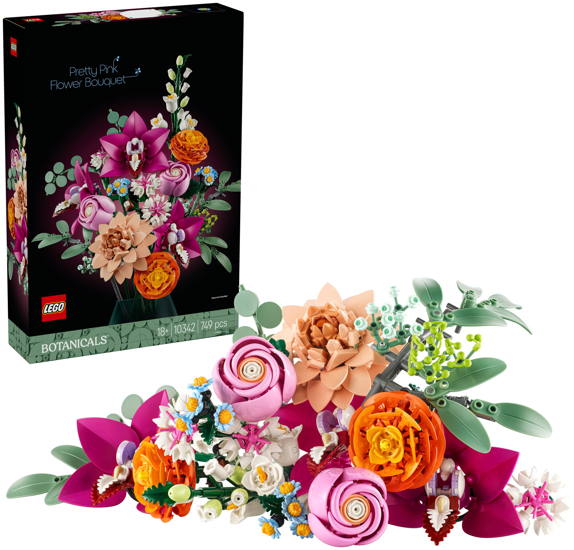 Lego Botanical Lego Botanicals 10342 Schöner Rosafarbener Blumenstrauss