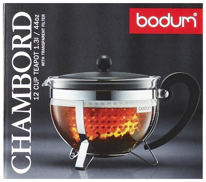 Image of Bodum Chambord Teekanne mit farbigem Plastikdeckel 1.3 L