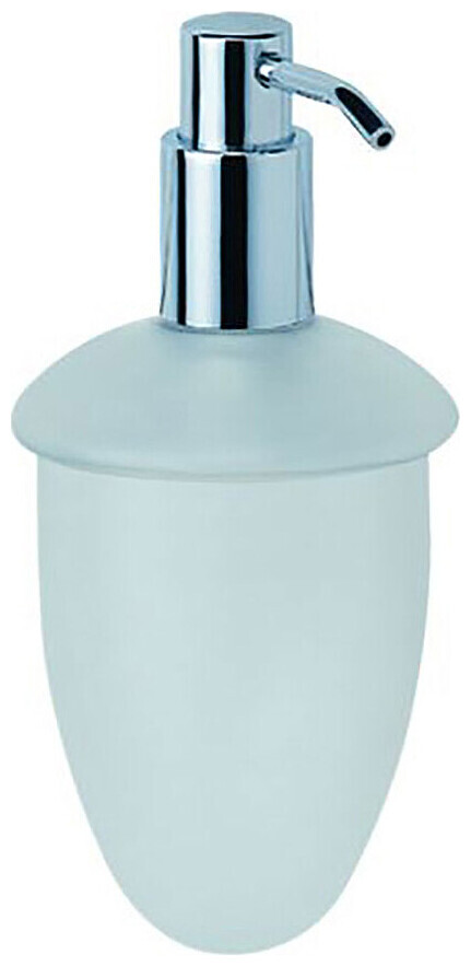 diaqua Diaqua Distributeur de savon avec pompe en métal Blanc Givré-Chrome | 17 × 7.8 × 7.8 cm