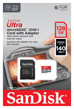 Image of SanDisk Micro Sdxc Card 128Gb Imaging mit Adapter