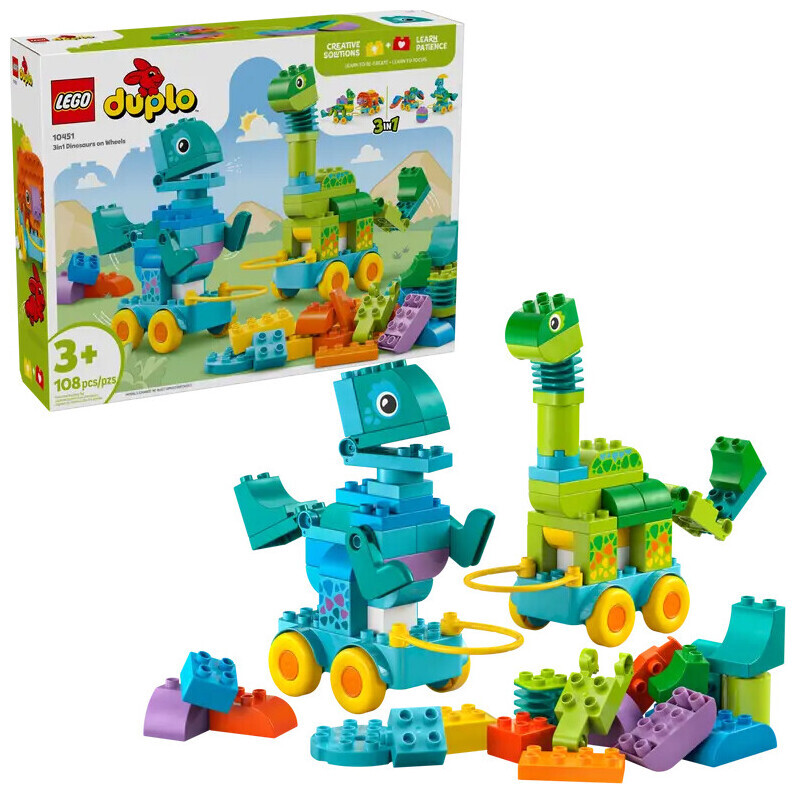 Image of Lego® Duplo® 10451 Dinos auf Rädern 3-in-1-Set 3+ Jahre