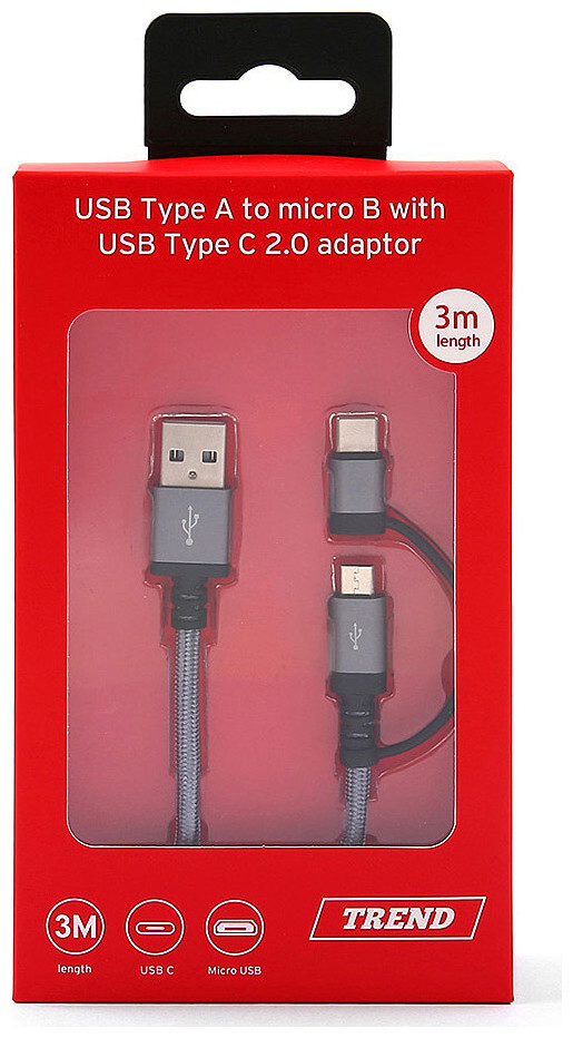 Image of Trend Ladekabel Combo USB C & micro 3m