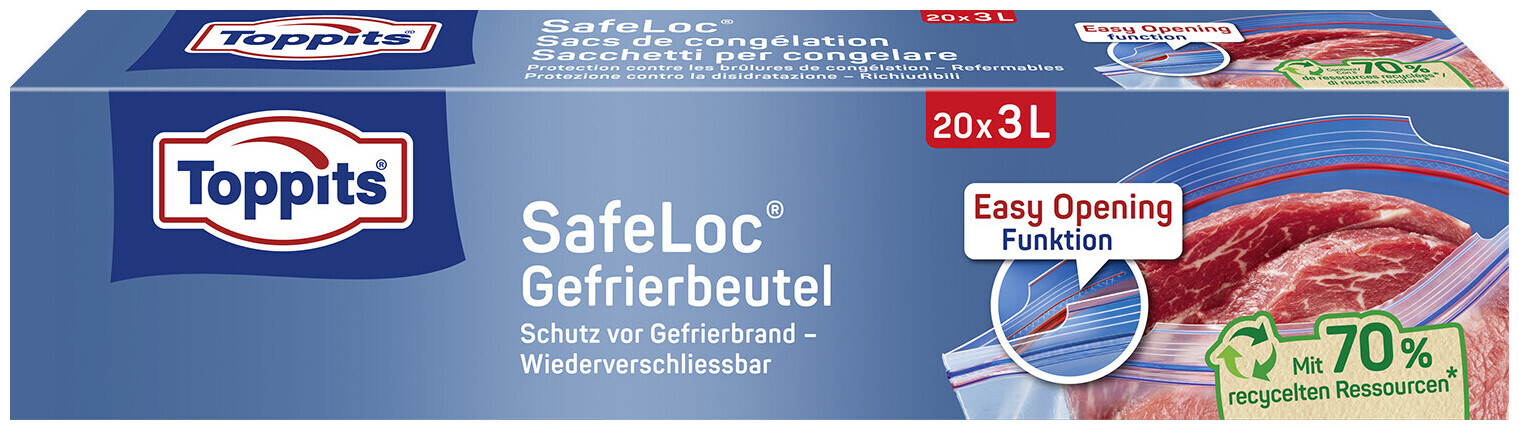 Toppits sac congélation double scellé 20 x 3 l