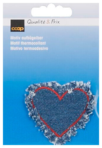 Image of Coop Applikation Jeans Herz gross