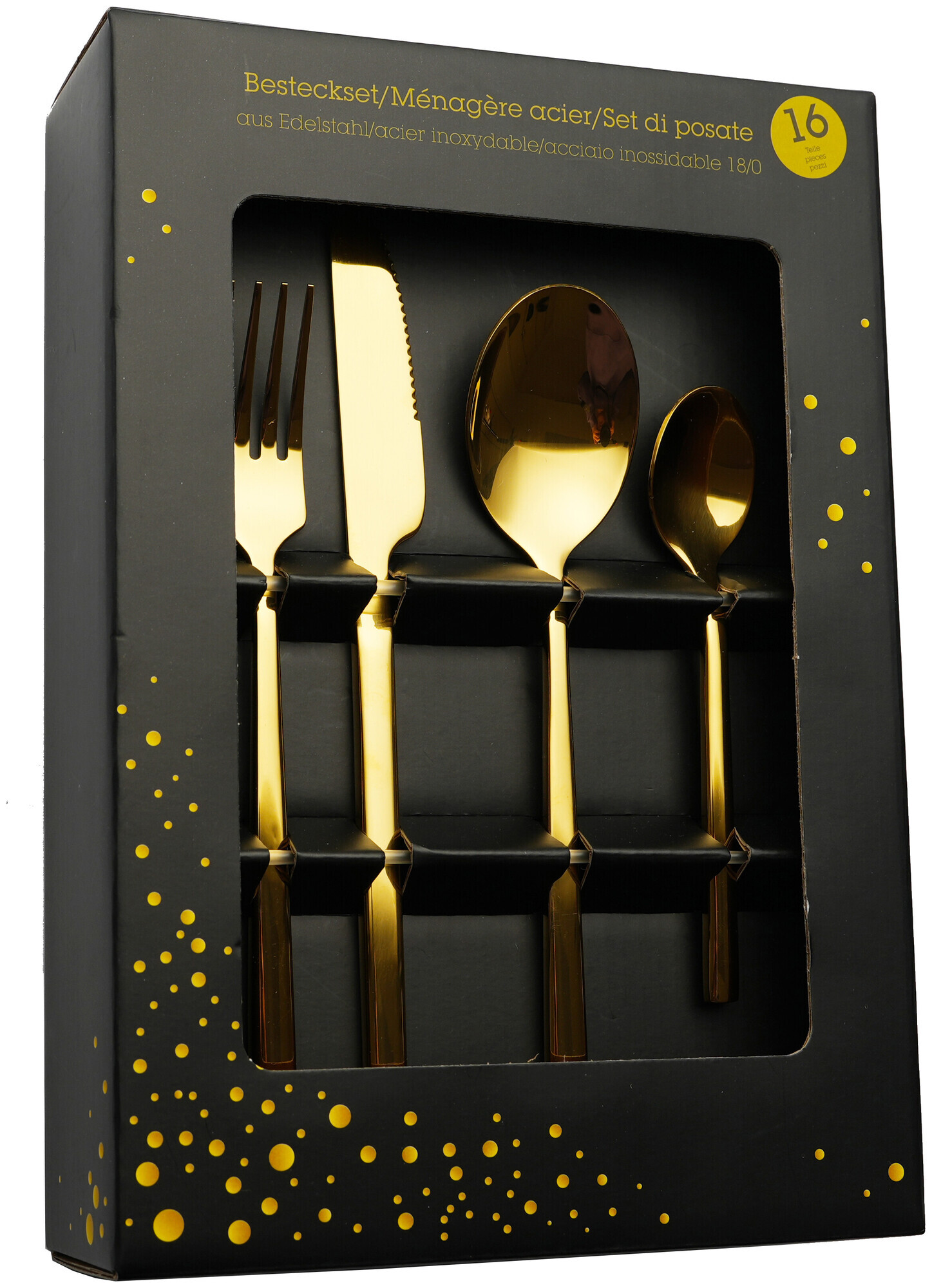 Image of Besteckset Glam gold 16-teilig