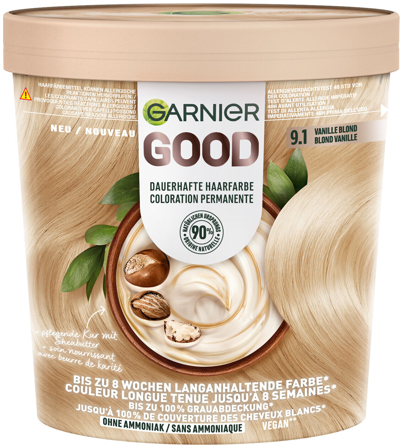 Image of Garnier Good Dauerhafte Haarfarbe 9.1 Vanille Blond, 1.0Stk