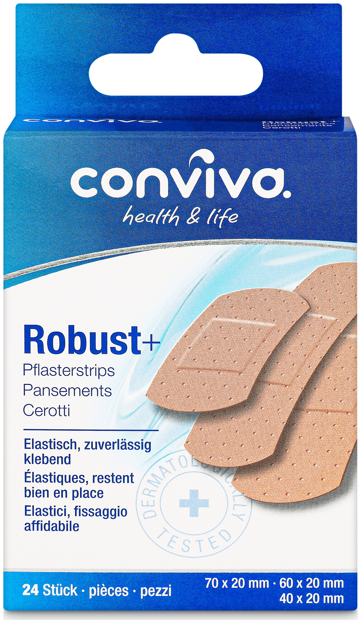 Image of conviva Robust+ Pflasterstrips 24 Stück