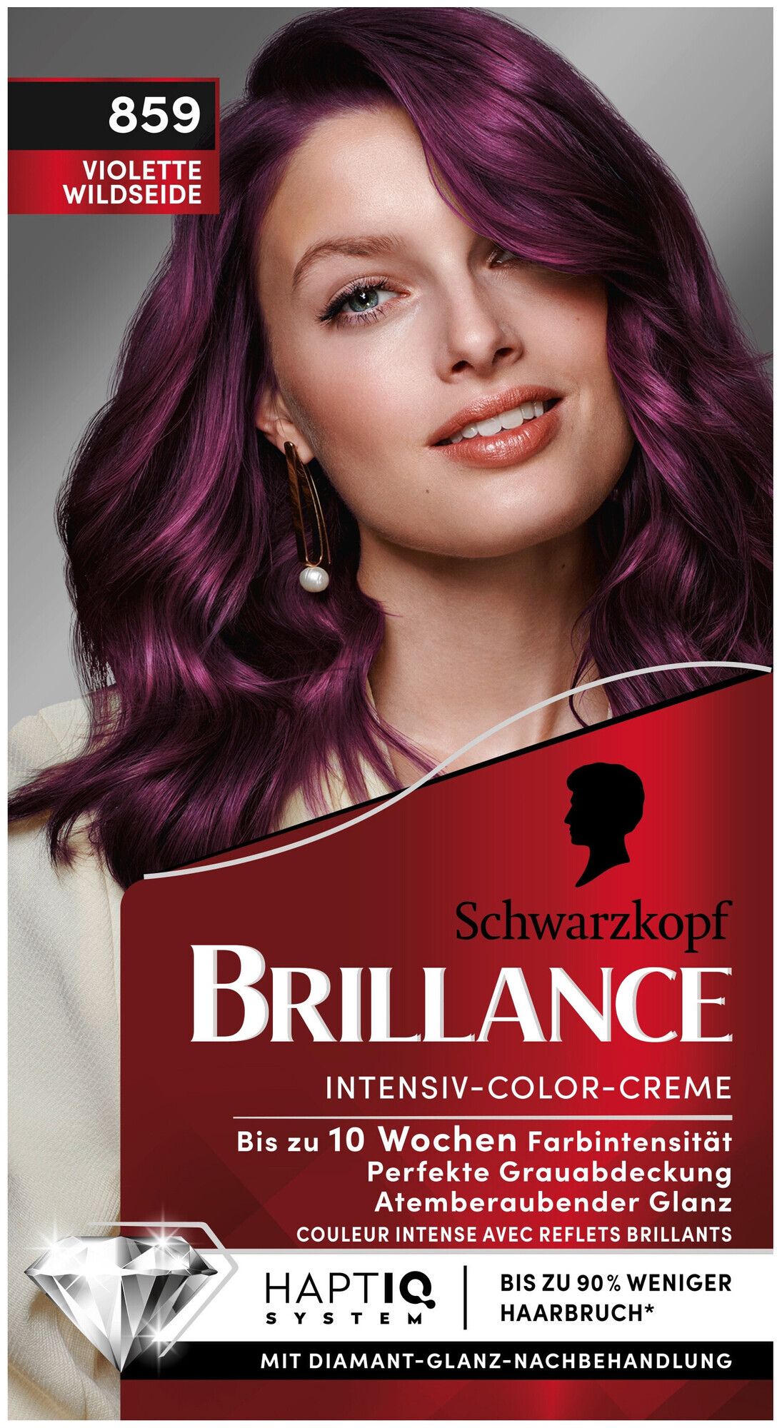 Image of Schwarzkopf Brillance Intensiv-Color-Creme 859 Violette Wildseide 160 ml