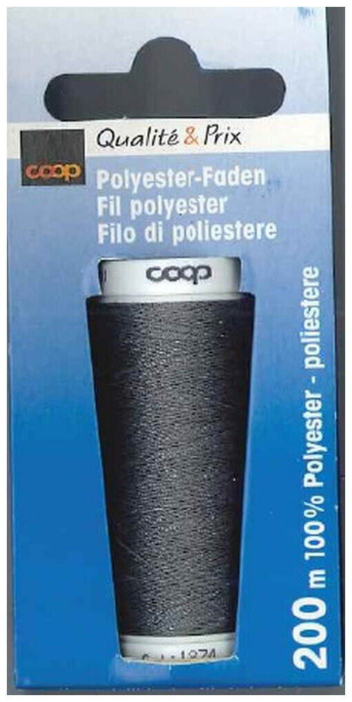 Image of Coop Polyester Faden 200m grau 1374