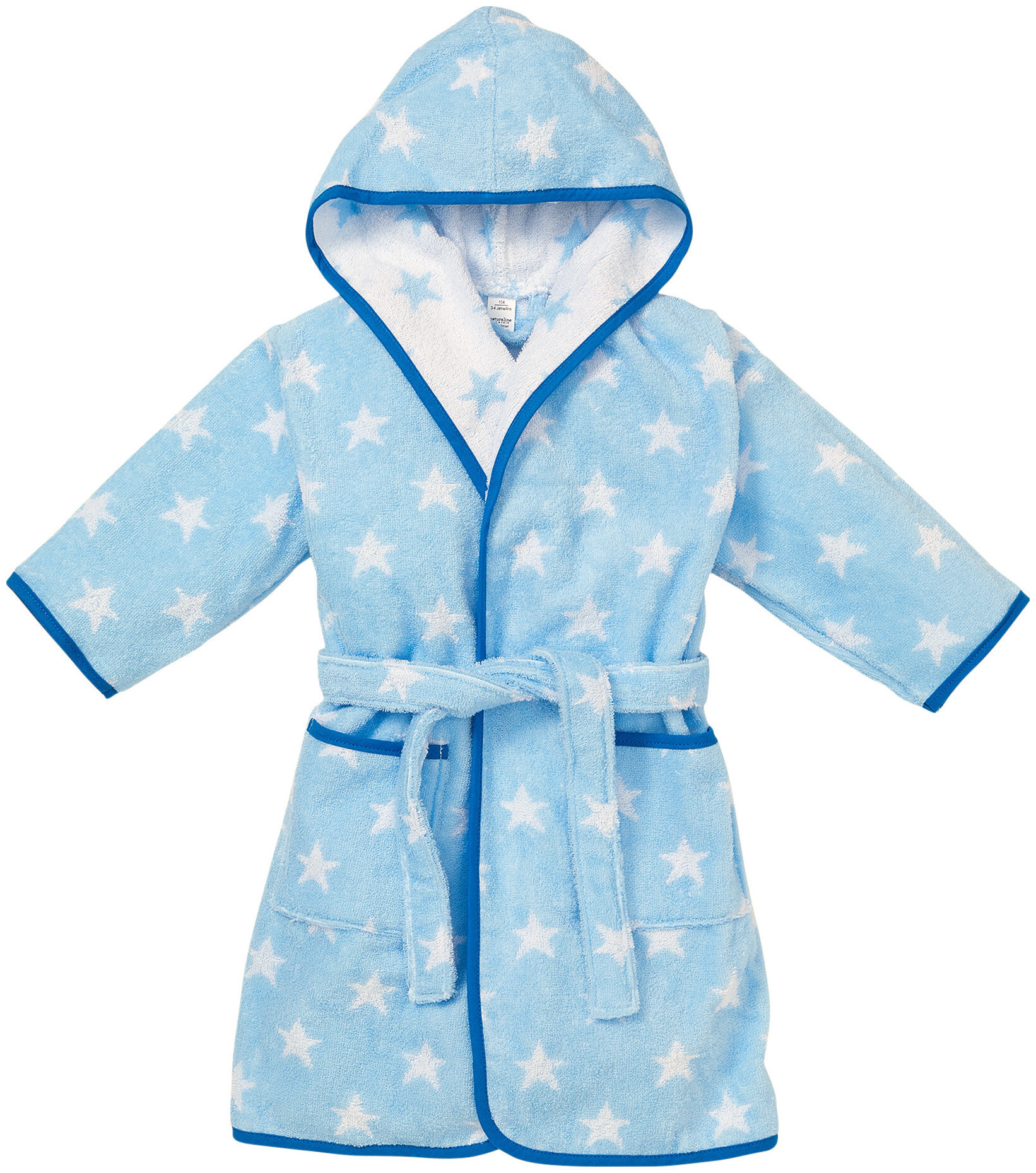 Image of Naturaline Textil Naturaline Kinder Bademantel hellblau 116