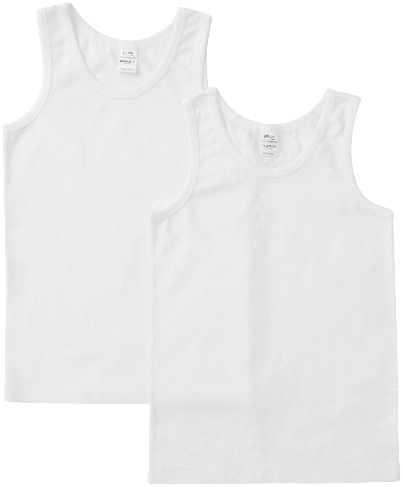 Image of Naturaline Textil Kids Unterhemd uni weiss 110/116
