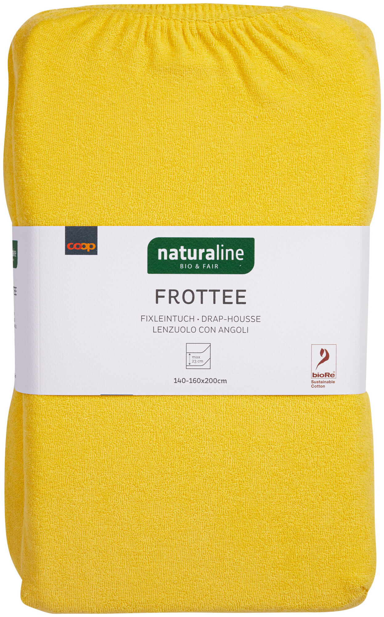 Image of Naturaline Textil Bio Fixl. Frotte 160x200 gelb