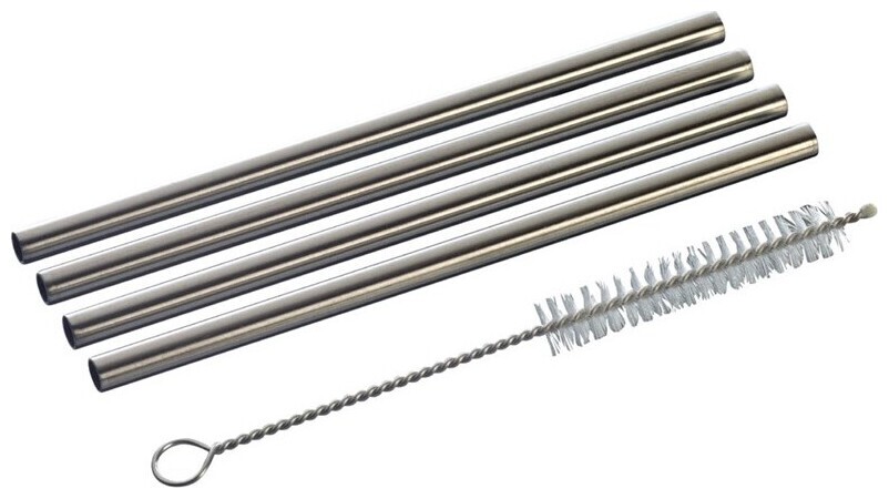 Image of Trinkhalme 4-er Set mit Bürste 13cm