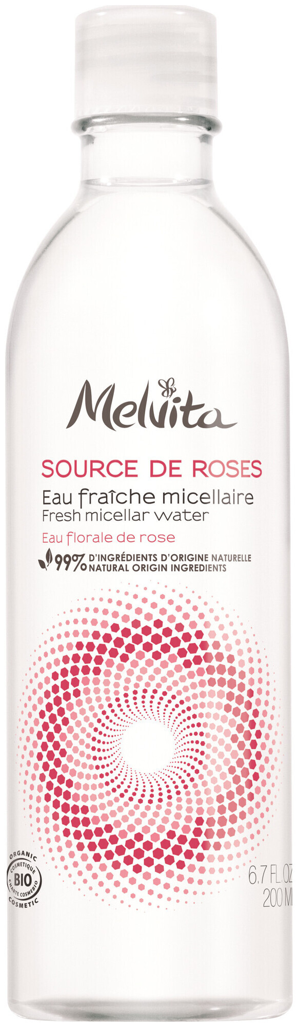 Image of Melvita Source de Roses Mizellar Reinigungswasser mit Rosenblütenwasser 200ml