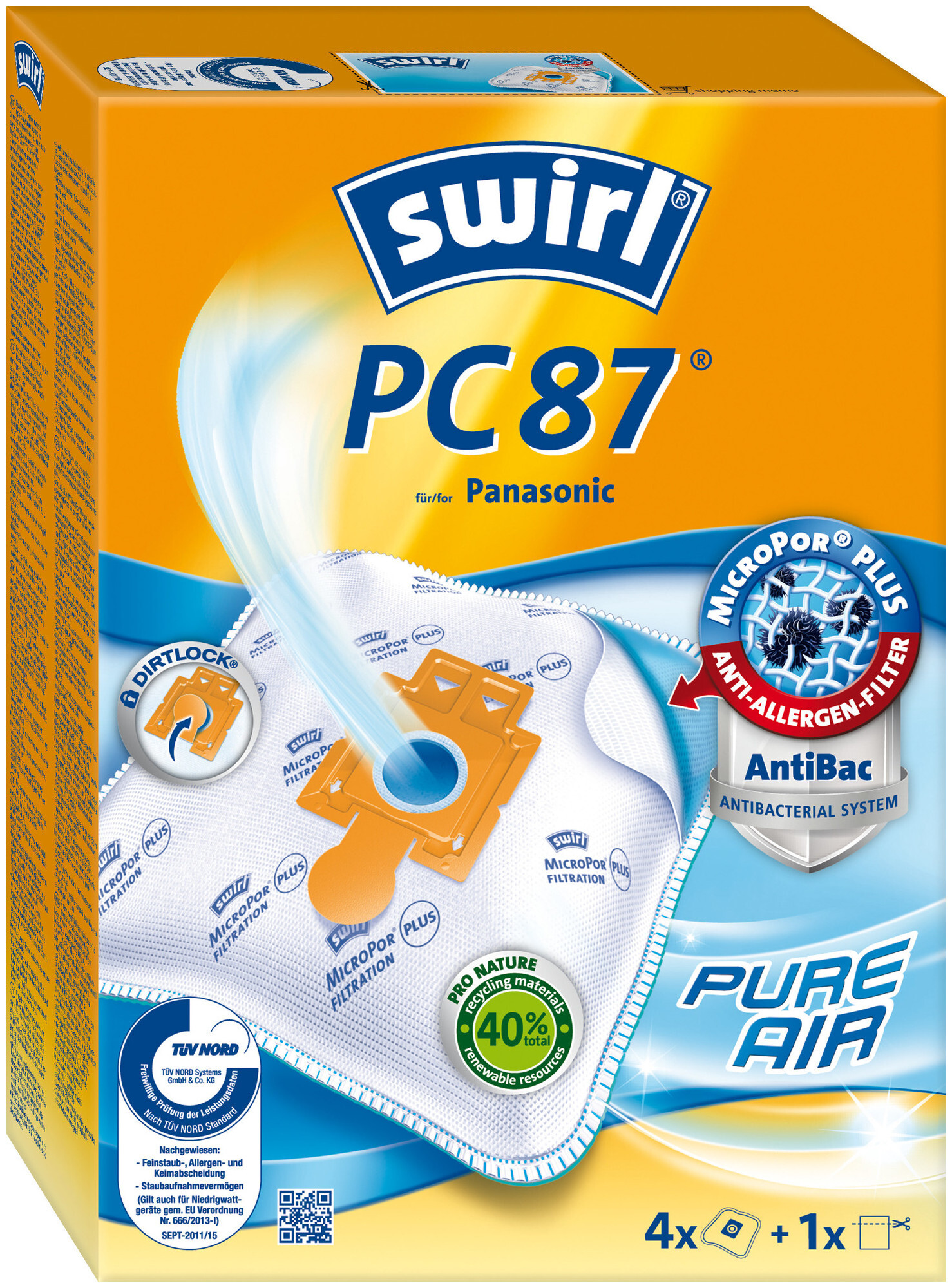Image of Swirl Staubfilterbeutel PC 87/89/90 MicroPor Plus