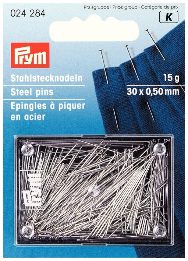 Image of Prym Stecknadeln silber 0.50 x 30 mm 15 g Stahl