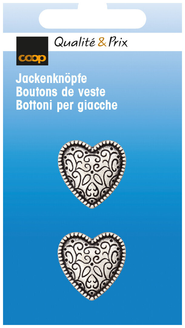 Image of Jackenknopf Metall altsilber 20 mm 2 Stk.