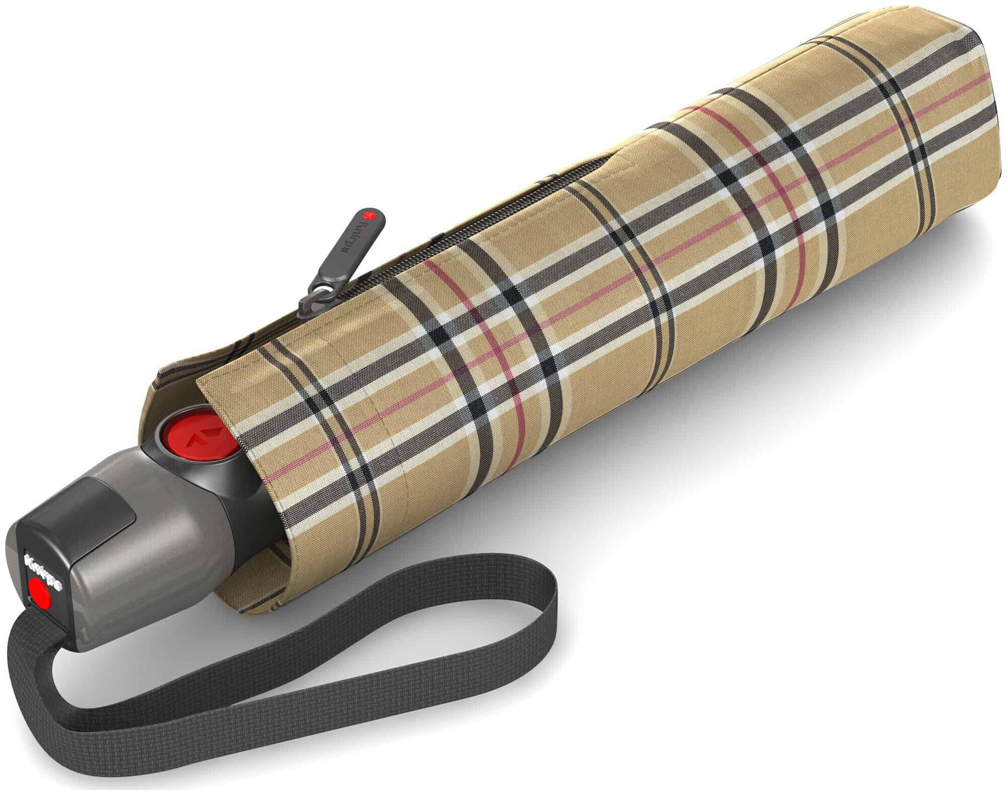 Knirps T.200 medium duomatic beige kariert