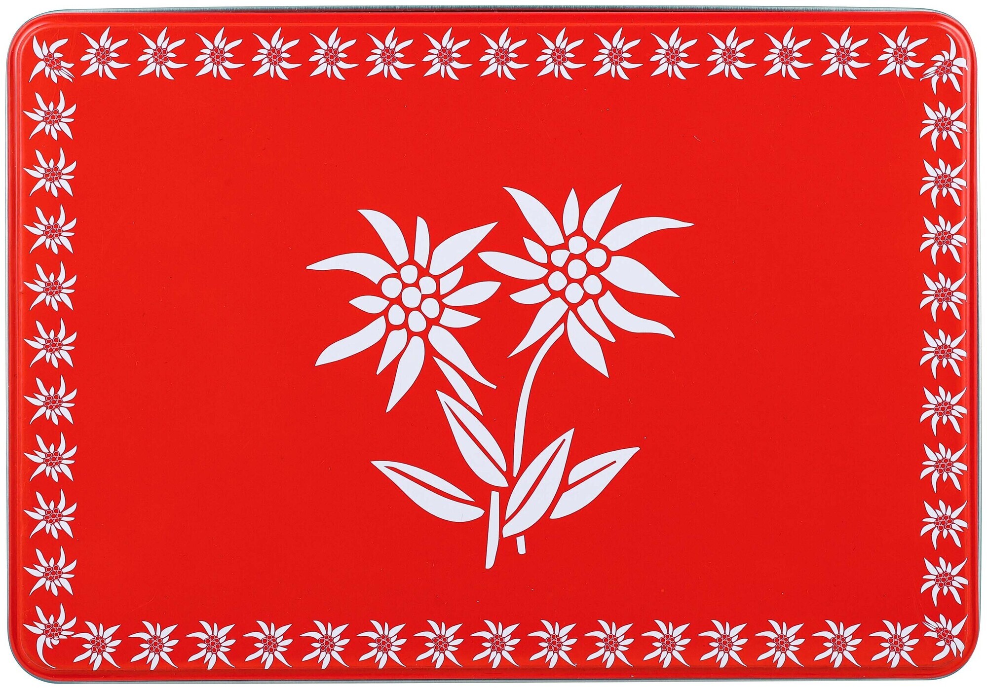 Image of Dose rot Edelweiss 20.8x14.5cm
