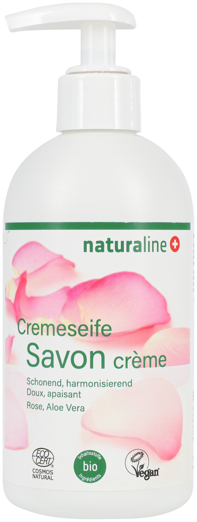 Image of Naturaline Cosmetics Naturaline Cremeseife Rose/Aloe Vera 300Ml