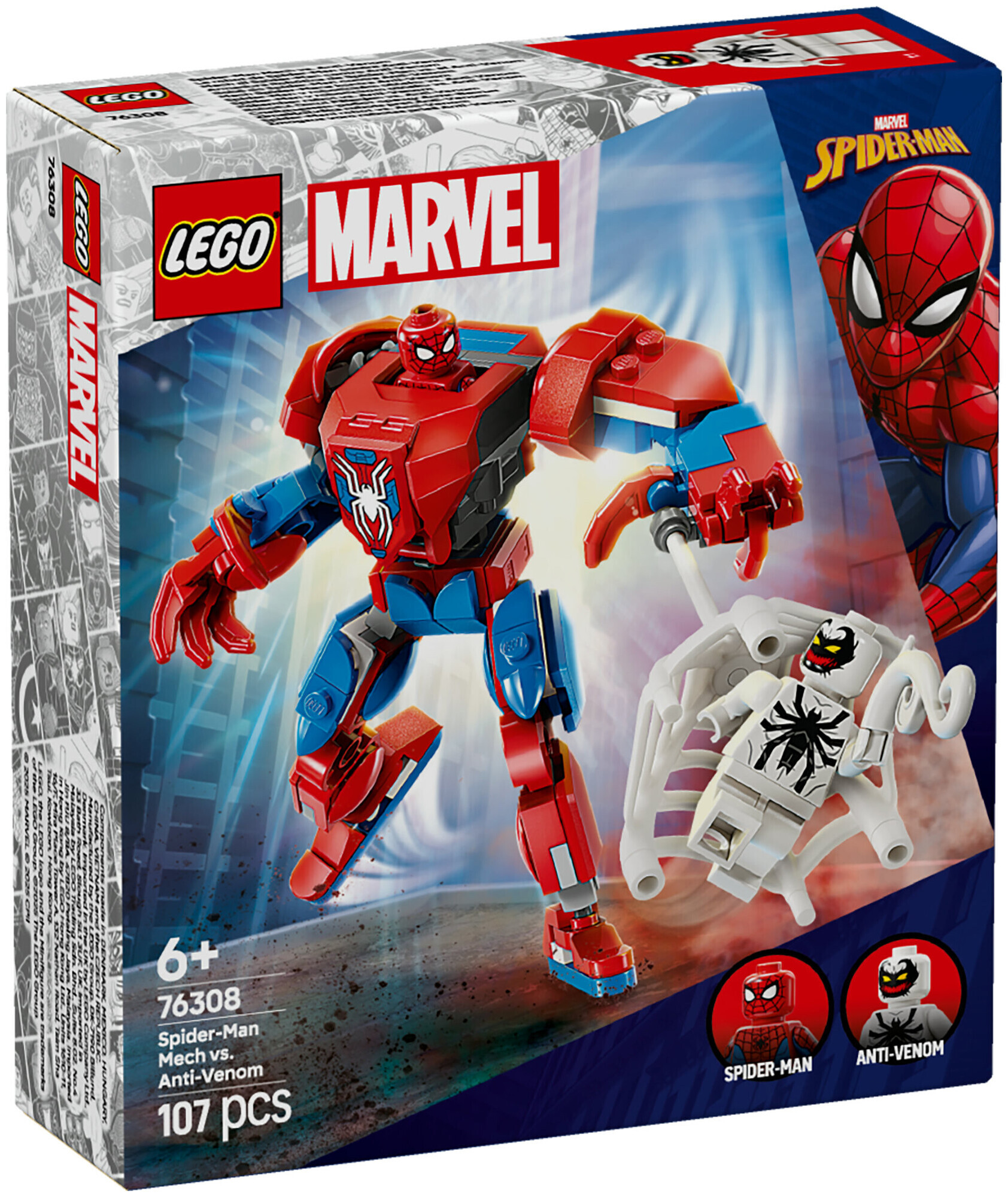 Lego Marvel Lego Marvel 76308 Le robot de Spider-Man contre Anti-Venom dès 6 ans