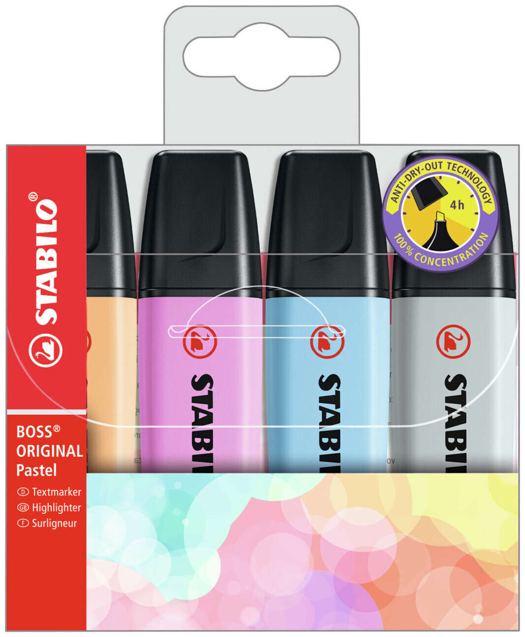 Image of Stabilo Boss Textmarker Pastell 4er Etui