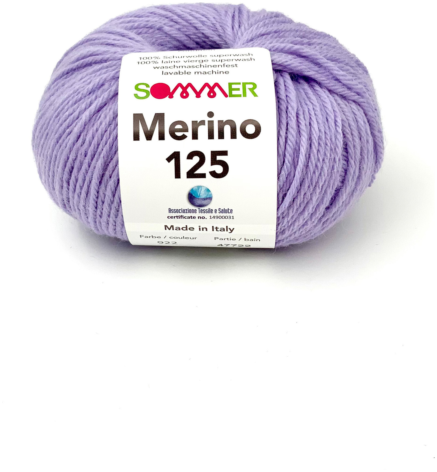 Image of Sommer Merino 125 922 Handstrickgarn 100% Merino Superwash lila 50g