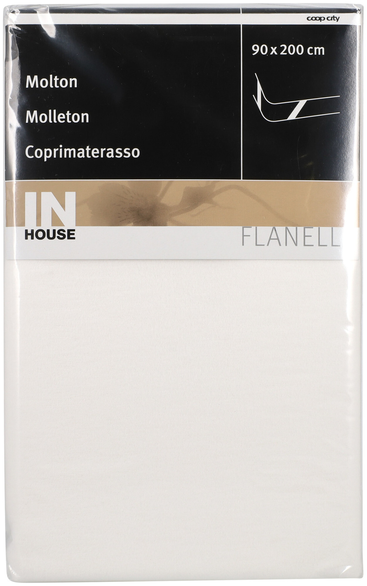 Image of Inhouse Molton 90x200cm Weiss