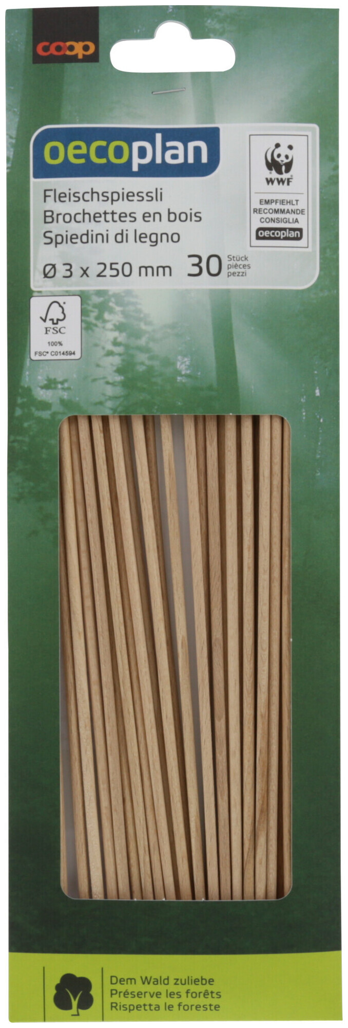 Image of Oecoplan Grillspiesse 25cm, FSC Holz