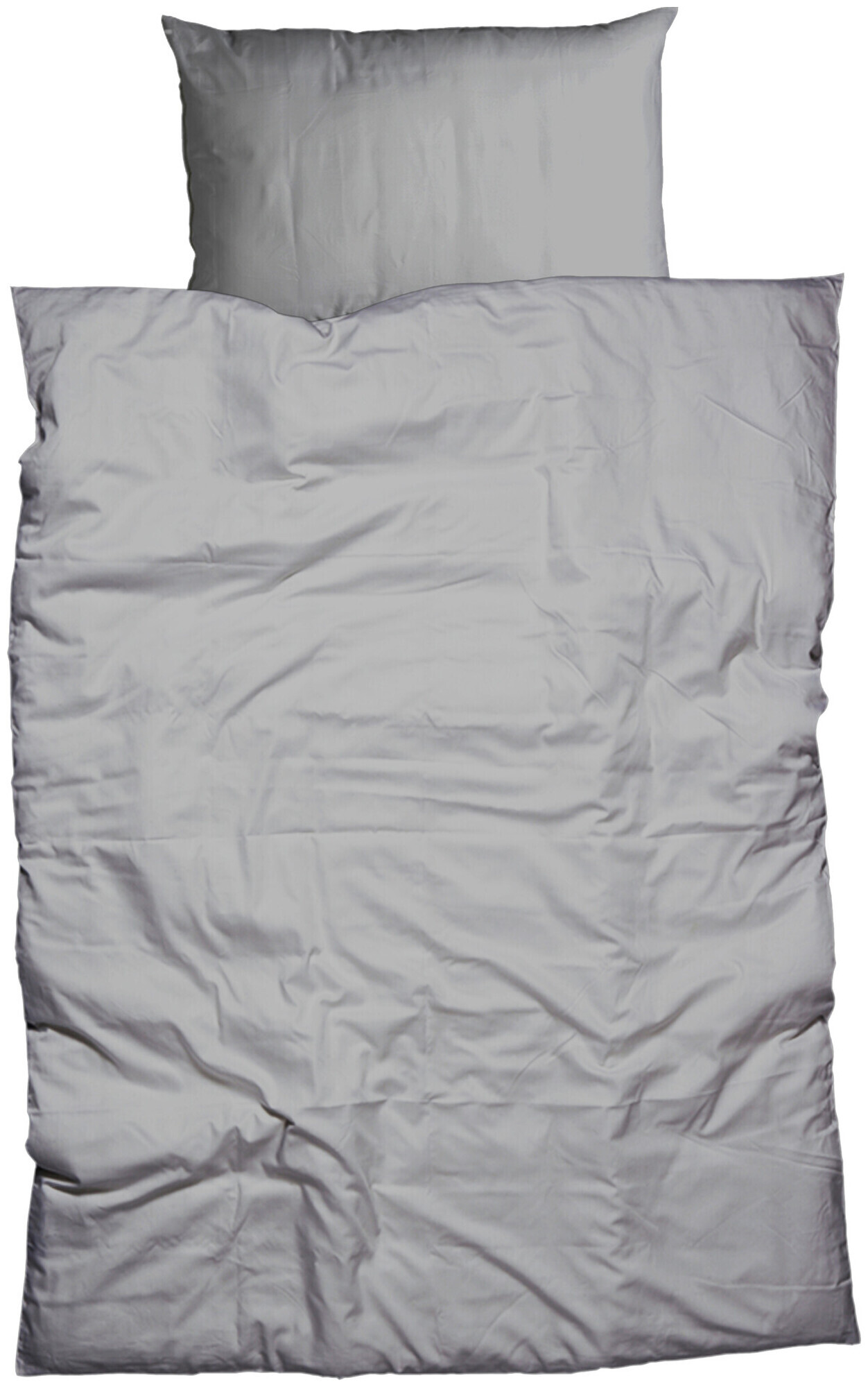 Image of Inhouse Duvet Gots Satin Paspel 160x210 silbergrau