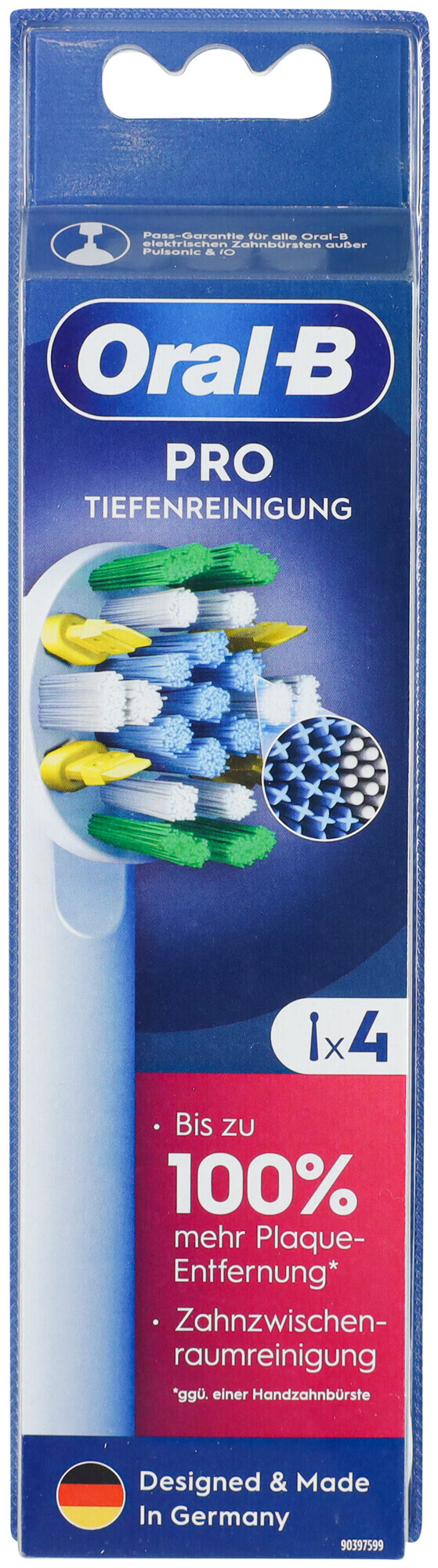 Têtes de rechange Oral-B Nettoyage en profondeur 4 pièces