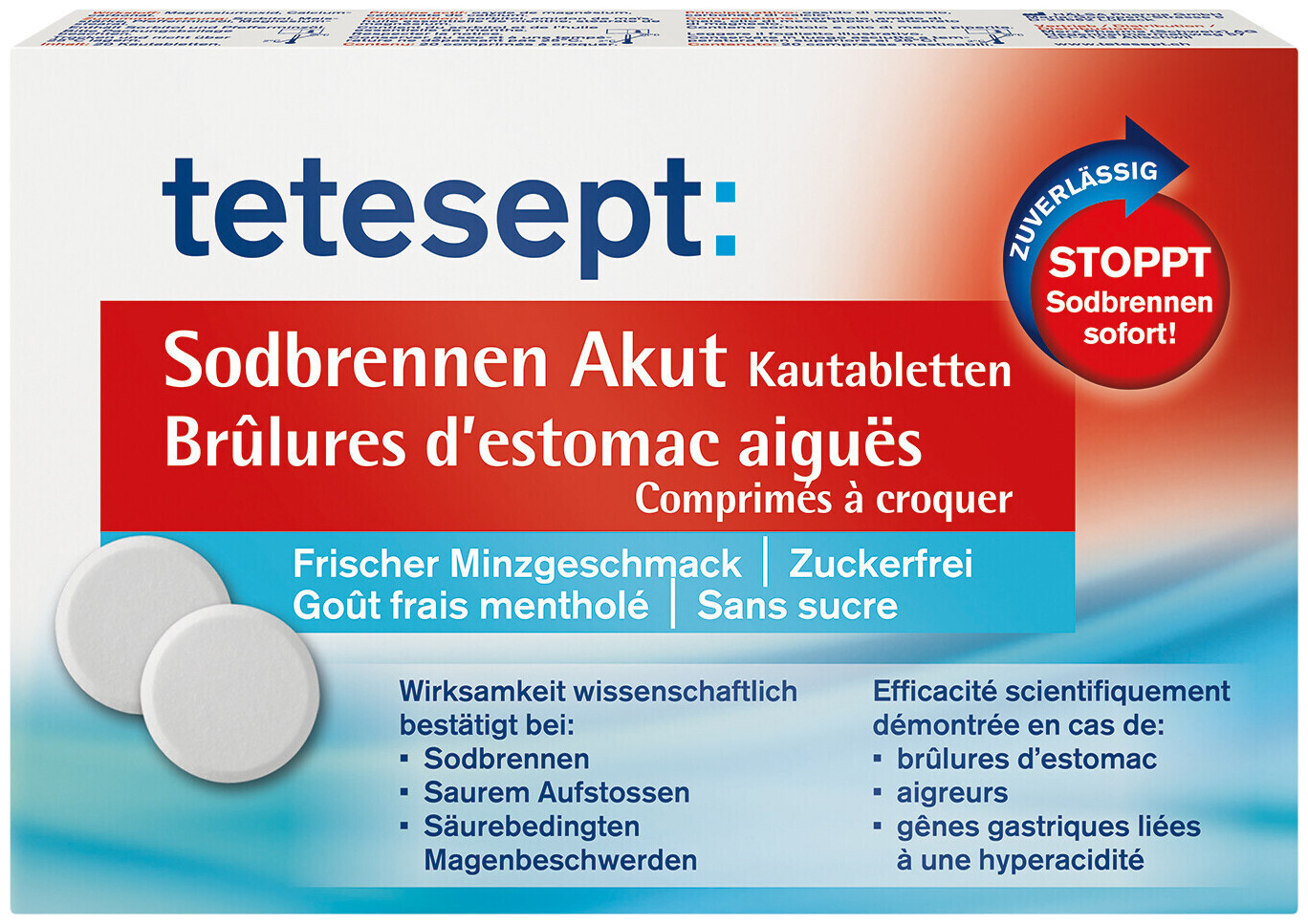 Image of tetesept Sodbrennen Akut 20 Kautabletten