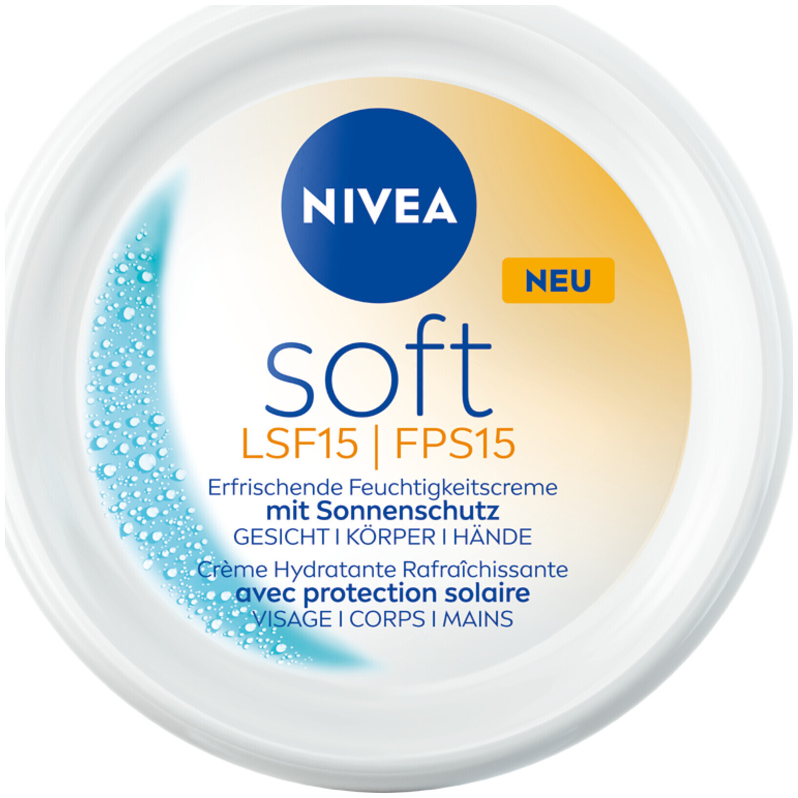 Image of Nivea Soft erfrischende Feuchtigkeitscreme Topf LSF 15 (100 ml)