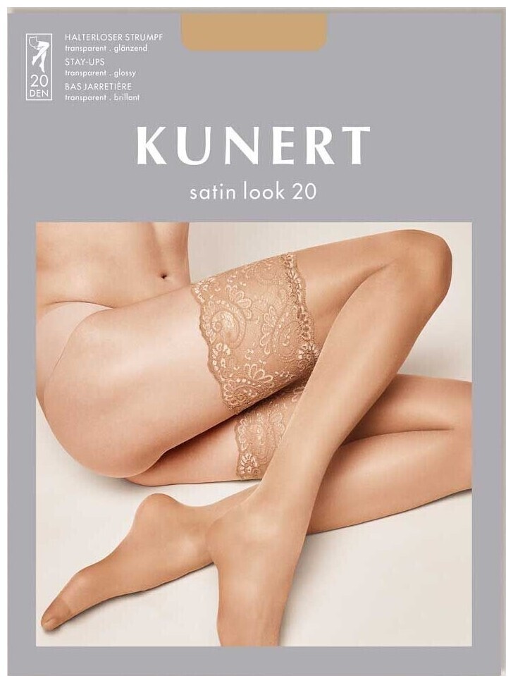 Kunert Satin Look 20 Damen Fein Halterlose Black S