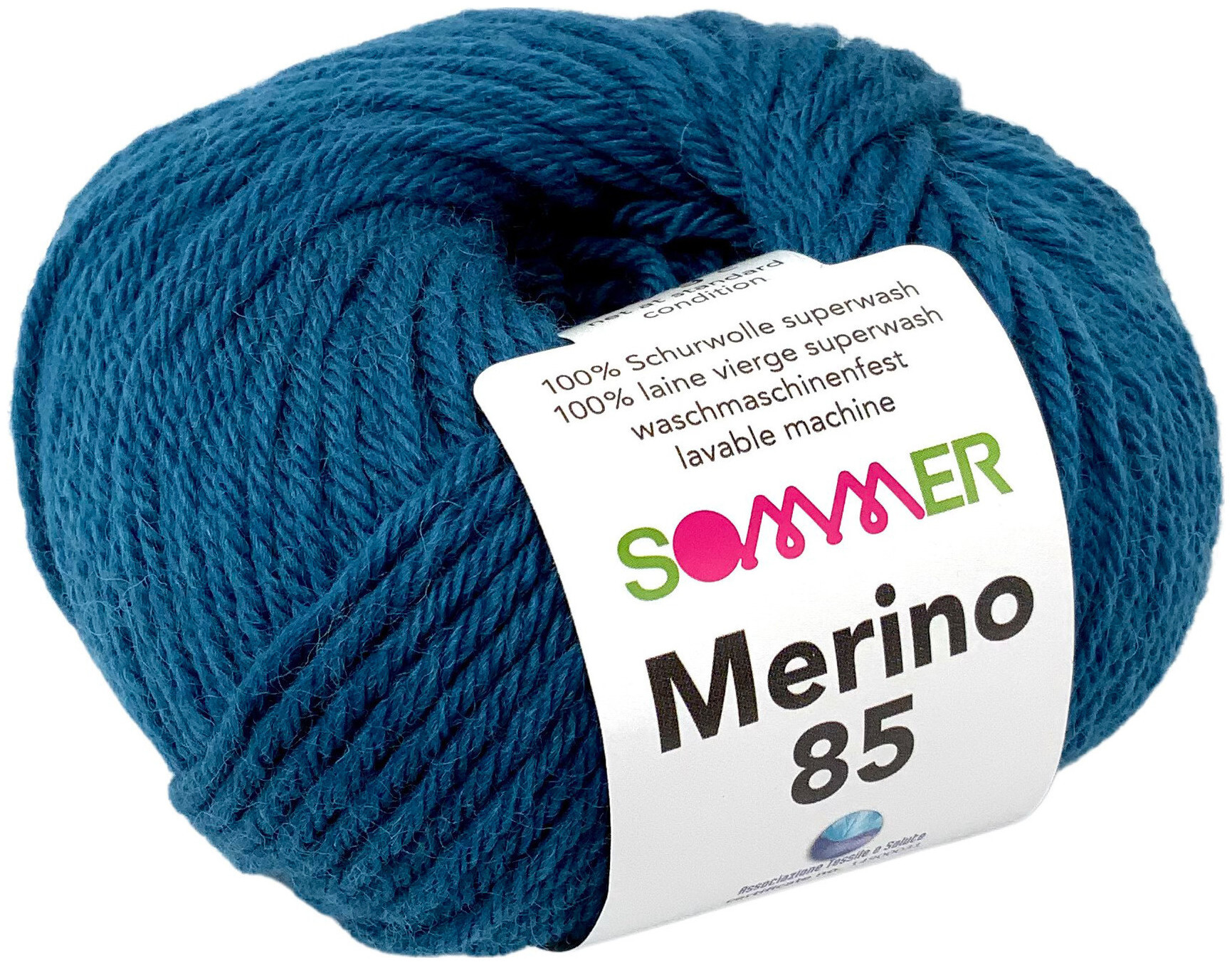 Image of Sommer Merino 85 1121 Handstrickgarn 100% Merino Superwash petrol 50g