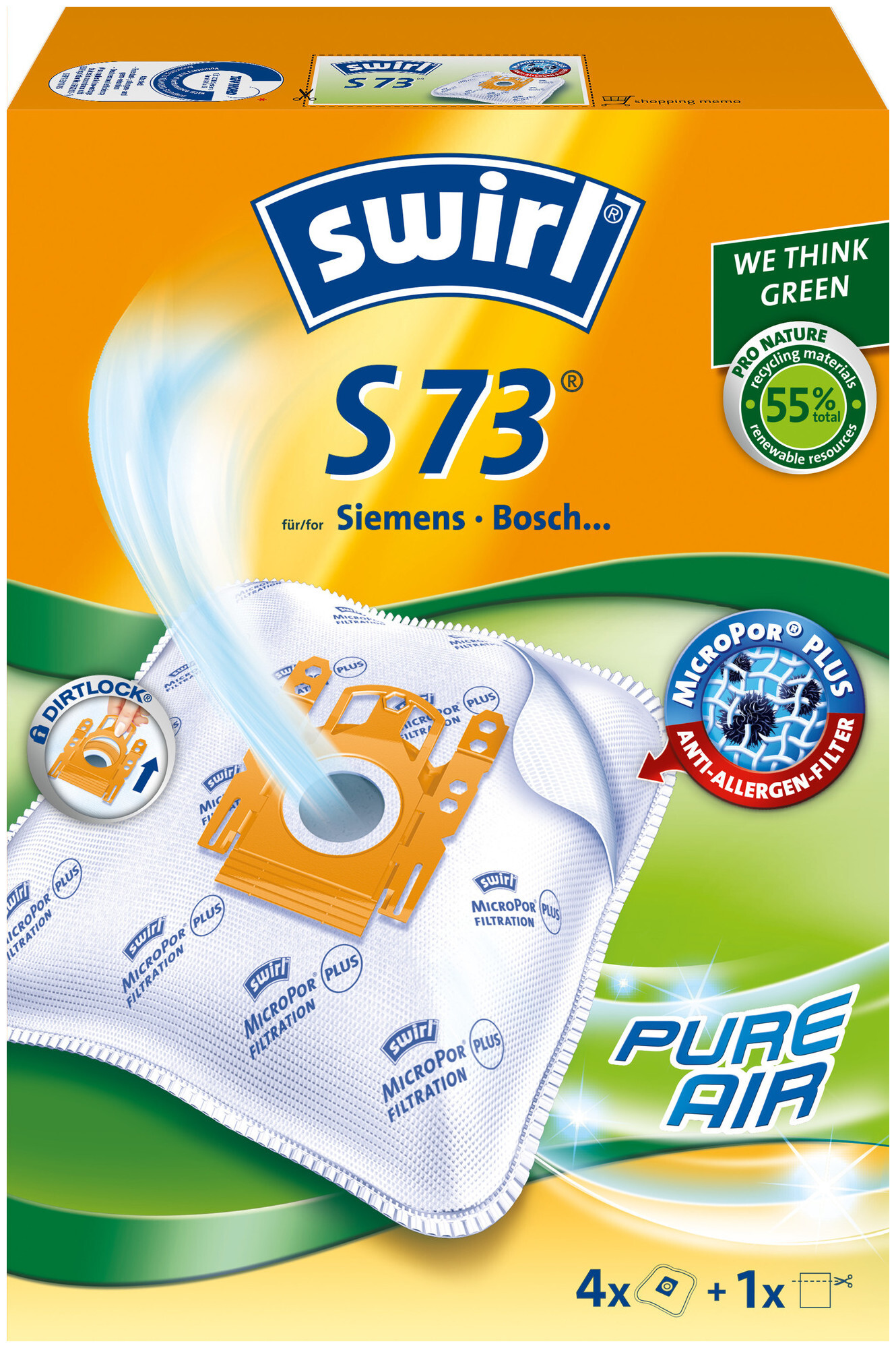 Image of Swirl Staubfilterbeutel S73 MicroPor Plus AirSpace