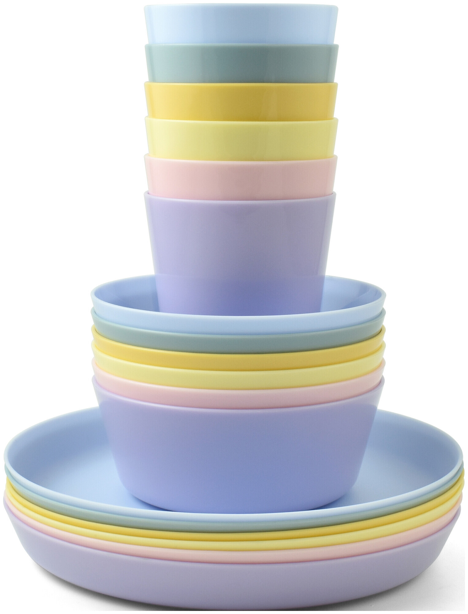 Service de table enfant 18 pièces pastel