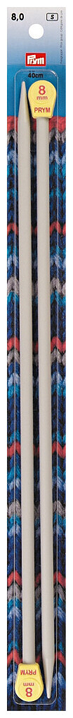Image of Prym Jackenstricknadeln, grau 8.00 mm, 40 cm, Karte 2 Stk., Kunststoff