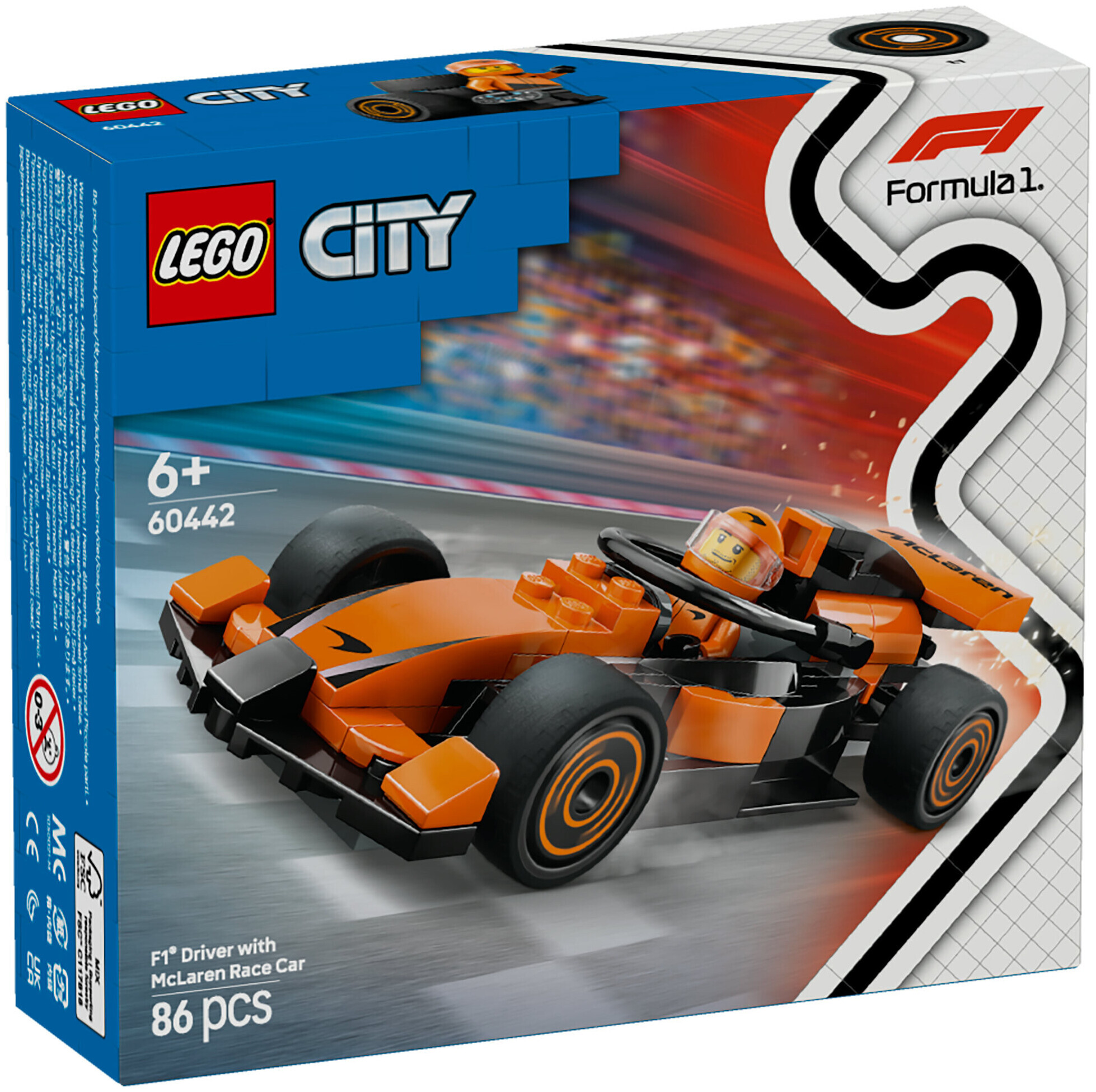 Image of Lego City Lego® City 60442 F1 Rennfahrer mit McLaren Rennauto - ab 6 Jahren
