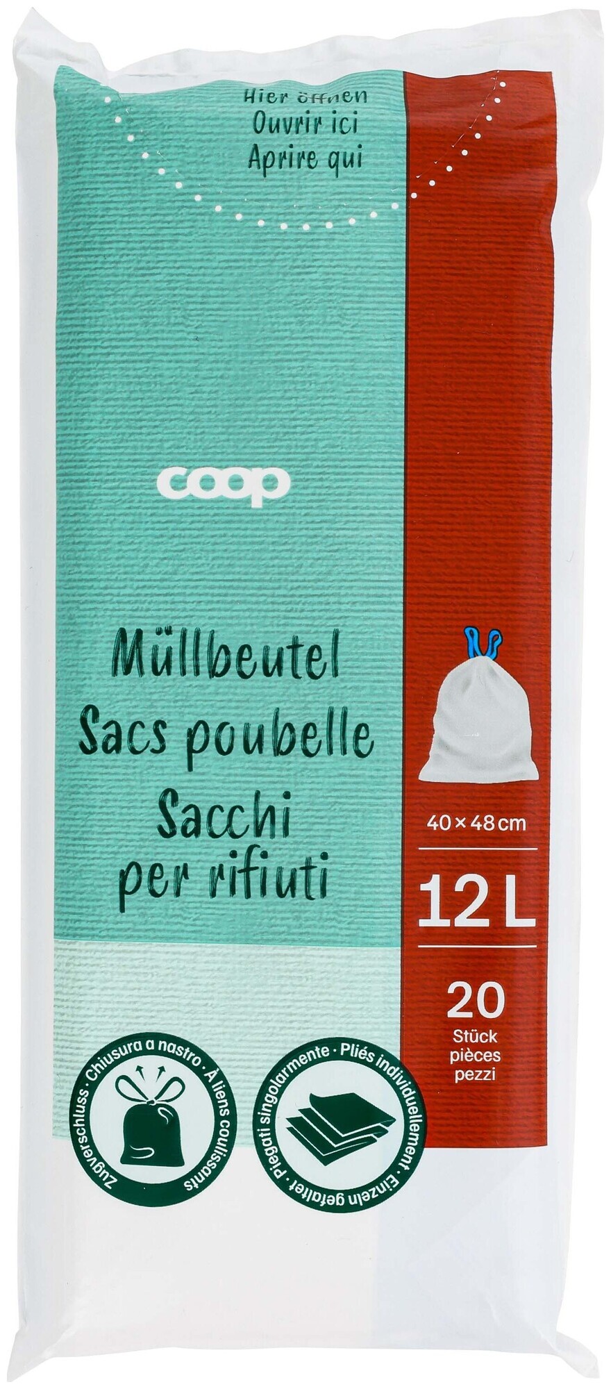 Image of Coop Müllbeutel 40x48cm 12l 20 Stück