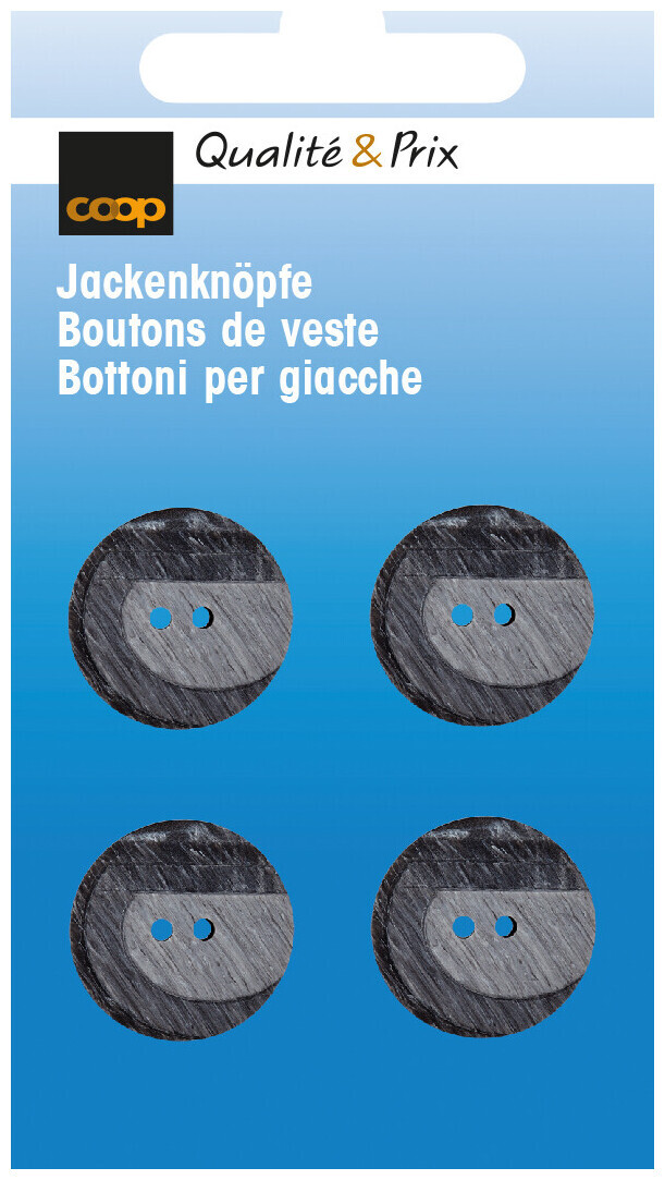 Image of Jackenknopf grau 18 mm 4 Stk.