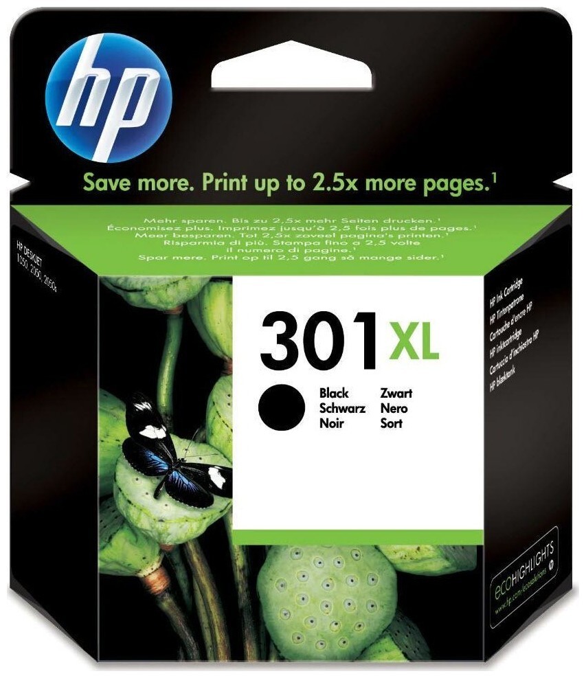 Image of HP Tintenpatrone 301Xl black DeskJet Ch563Ee