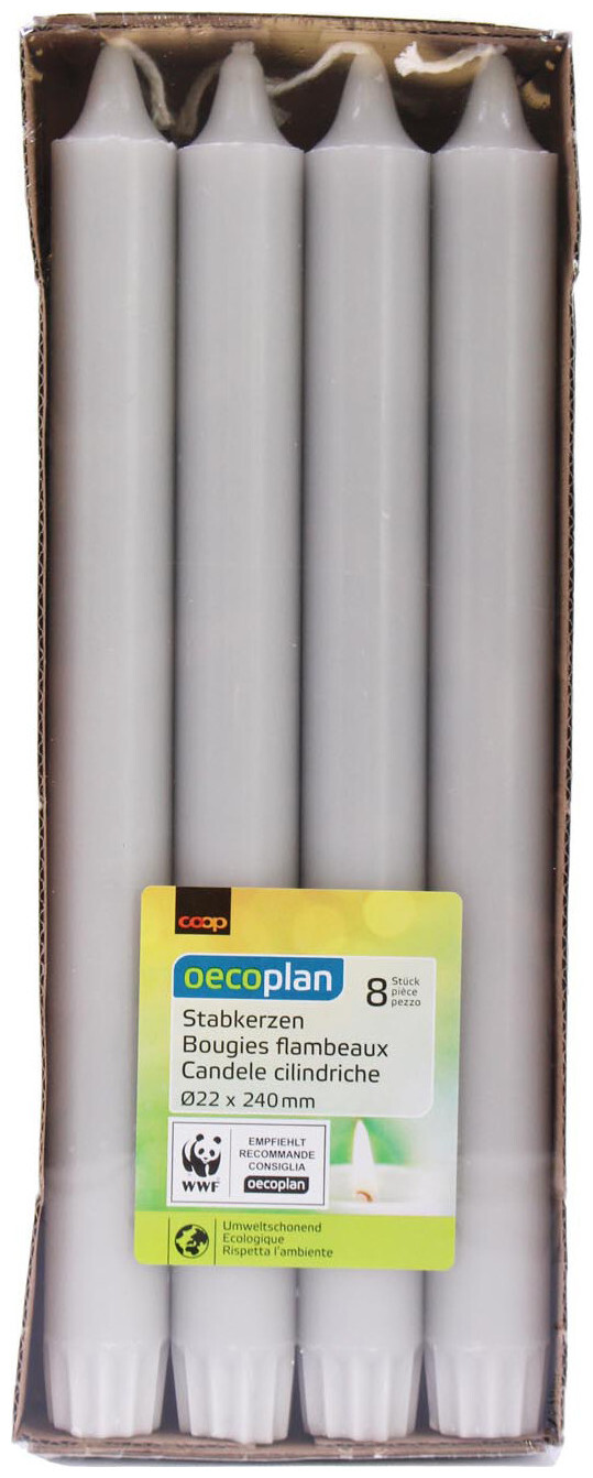 Image of Oecoplan Leuchterkerzen hellgrau 22x240mm