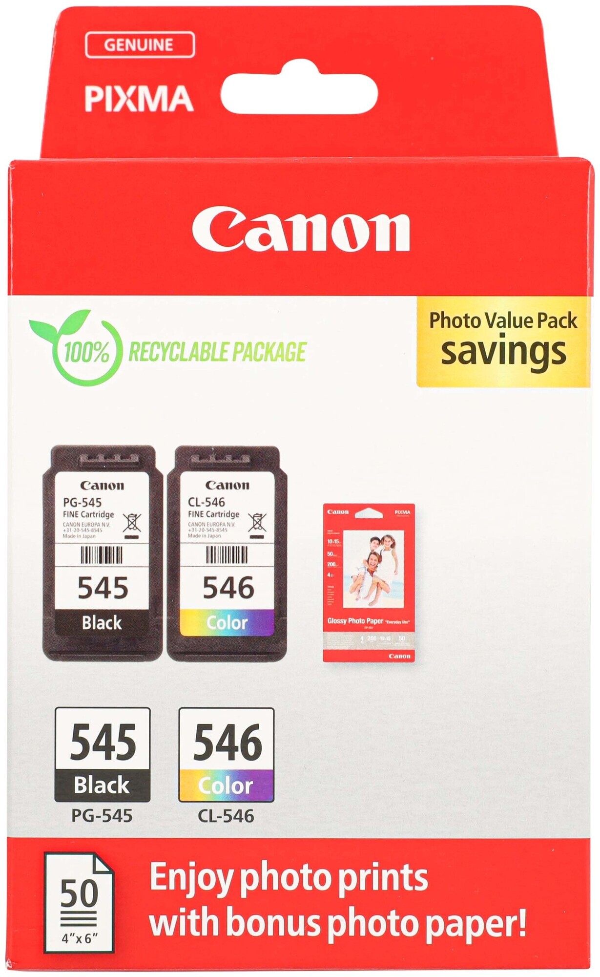 Canon Multipack Tintenpatronen black & color Pgcl545/6
