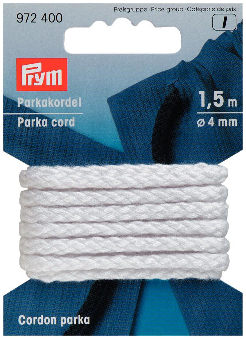 Image of Prym Anorak-und Parkakordel weiss 4 mm 1.5 m