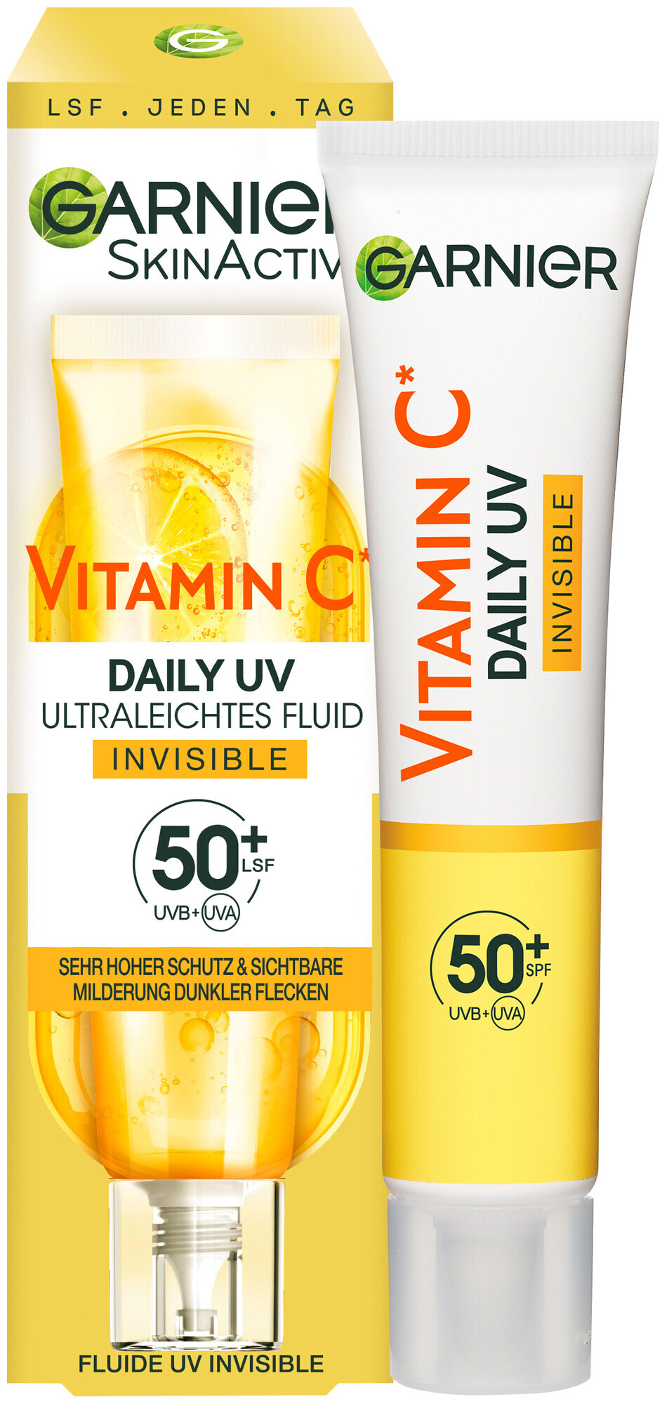 Image of Garnier SkinActive Vitamin C Tägliches Sonnenfluid Invisible mit LSF 50+