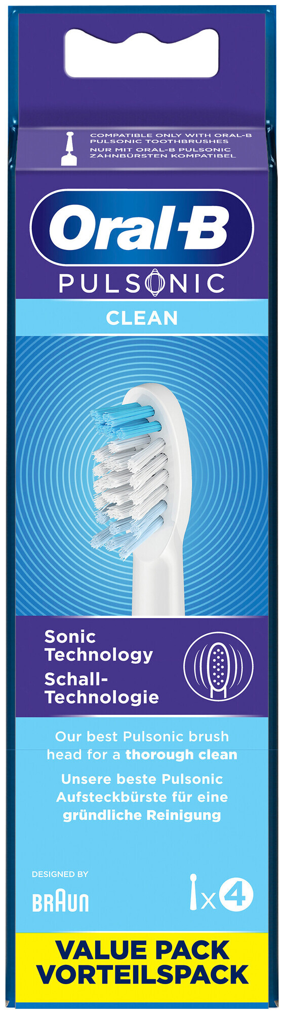 Image of Oral-B Aufsteckbürsten Pulsonic Clean 4er